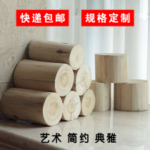 Peel stakes solid wood logs wedding decoration wood chips firewood columns fence gardening tree stumps wooden piers