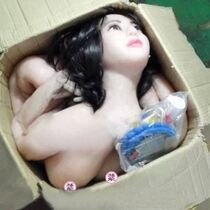 Solid full body silicone non-punching inflatable doll surnamed male with a live version of the female doll with pubic hair adult sex appliances