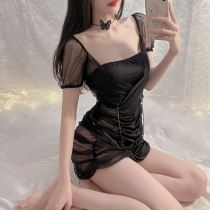 Net Red Sexy Pyjamas Woman Fire Hot Suit Chest Cushion Poly Pleated Net Yarn Sleeping Dress Lace Clairvoyt Seductive Bag Hip Skirt