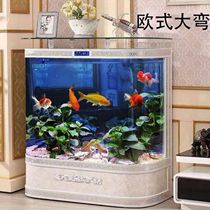 Fish tank living room large screen Household glass free water ecological bottom filter Acrylic goldfish tank against the wall