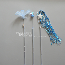 Fairy cat stick long rod extended retractable feathers bite-resistant Bell tassel kittens for cat tease toys