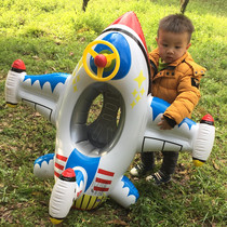 Thickened airplane water inflatable male and female baby sitting circle 1-3-6 children unicorn swimming Mount sunshade pontoaty boat