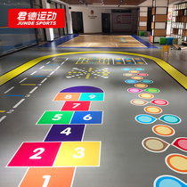 Childrens physical fitness training ground glue childrens basketball court sports floor childrens sensory classroom private education function floor mat