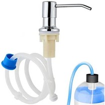 New 304 stainless steel kitchen sink soap dispenser pump head lengthy hose pump head detergent press Press practical