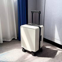 High-value student luggage female small light boarding case 18-inch suitcase cute trolley password leather case