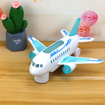 Universal electric simulation plane Childrens music luminous automatic steering fun baby little boy cool toy