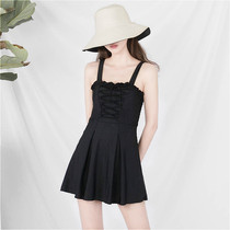 ins Wind Korea 2021 New Net Red Conservative Student Hot Spring Sexy Thin Cover Belly Swimsuit Female Tide