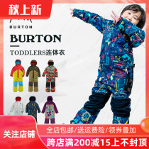 BURTON BURTON snowboard childrens ski one-piece ski suit windproof Waterproof warm cotton-padded clothes