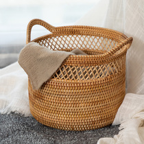 Vietnam Rattan woven dirty clothes basket dirty clothes storage bucket woven clothing toys sundries storage basket storage basket