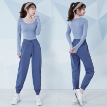 Running suit womens yoga clothes spring and autumn womens professional high-end loose Fashion Net red morning running gym sportswear