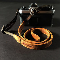 cam-in retro brown cowhide SLR digital camera strap Leica Sony Fuji micro single leather shoulder strap 3570