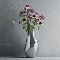 Danish imported georg jensen Royal brand flora polished stainless steel vase curve flower
