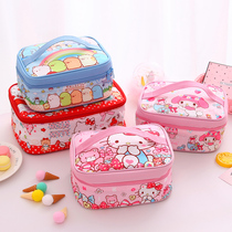 Cartoon cute children student insulated lunch box bag aluminum foil thickened refrigerator bag Hand bag with lunch box Bento bag