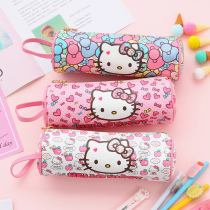 Net red pen bag female simple ins Japanese elementary school students cartoon cute high-value large capacity girl heart stationery box
