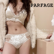 Japan PARFAGE small chest high end bra ultra thin underwear women without steel ring lace bra red bra set