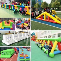 Fun Games Inflatable triangle ladder climbing mountain pencil centipede sea star parent-child body intelligent class props
