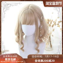 (Big Brother house) Harajuku soft sister LolitaElla Ella short hair Roman roll Lolita wig curly hair