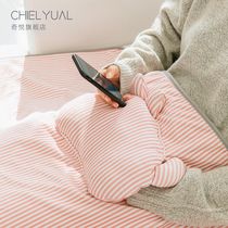 Qiyue small electric blanket cover leg heating cushion warm leg knee blanket office lunch blanket sleeping warm quilt