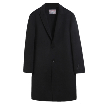 Double-sided cashmere coat mens mid-length British style slim woolen coat Korean version trend casual woolen coat