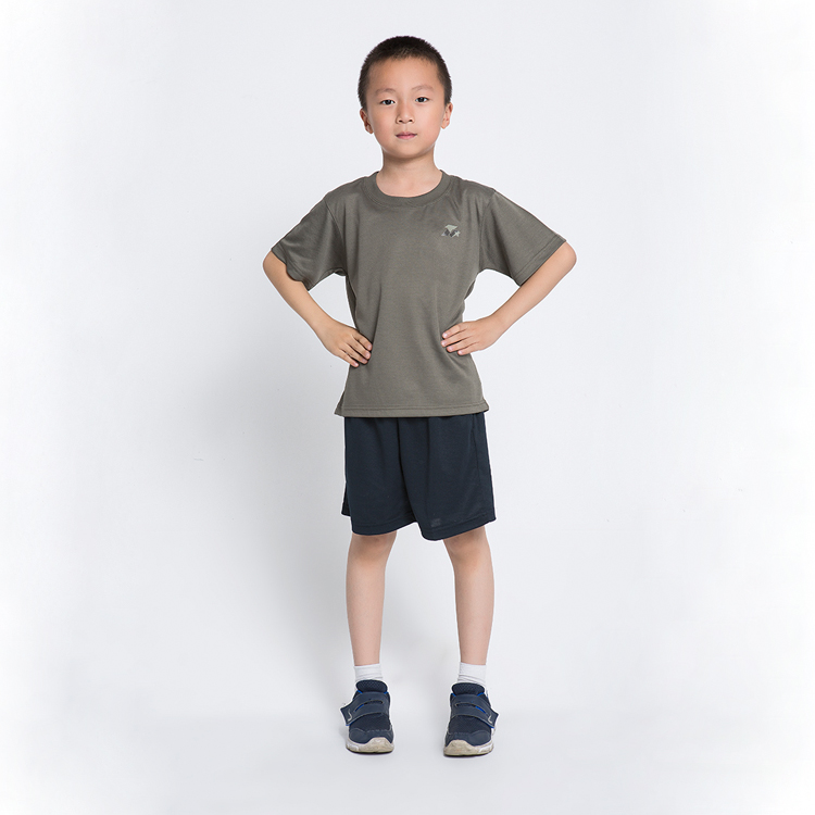 [$10.85] Children's fitness training clothes T-shirt camouflage short ...