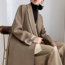 Collection of works ~ noble tone high-end double-sided cashmere coat womens New temperament long fashion coat