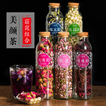 Rose tea Dried Roselle flower rose eggplant Jasmine tea Butterfly bean flower peach flower female combination tea does not beauty beauty tea