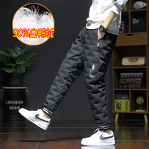  2020 mens down pants mens outer wear winter warm thickened outdoor cotton pants duck down pants young mens down mens pants