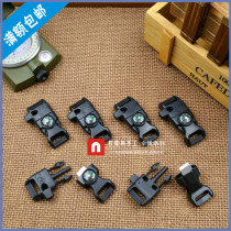 Multifunctional buckle compass Flint buckle outdoor plastic buckle multi-purpose umbrella rope buckle