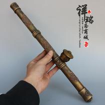 Special Price old pipe vintage old smoker cigarette holder long dry pipe cigarette bag brass pipe