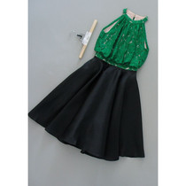 Full good printed C260-910] counter brand new womens skirt bottoming dress 0 46KG