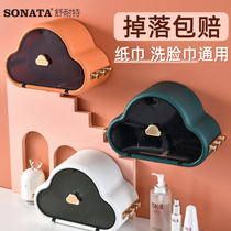 Toilet drawing paper box wall-mounted non-perforated creative waterproof wall cute cloud light luxury bathroom household
