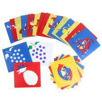 Childrens drawing template pattern hollow coloring tool set kindergarten cartoon animal graffiti rubbing mold