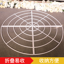 Wedding props iron ceiling ring wedding stage air five-layer iron frame Garland bead curtain round shelf