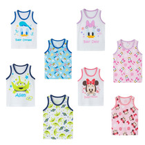 Two dress days Childrens pure cotton thin section Summer new boy Home Clothing Sleeveless Blouse Vest Pyjamas