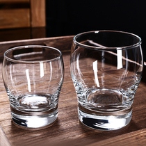 Creative lead-free glass water Cup home transparent heat-resistant glass beer cup beer cup restaurant spirits Cup 2 Sets 6 sets