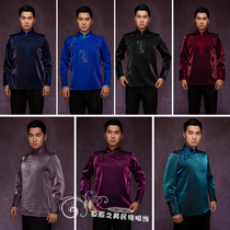 Mongolian robe men short embroidered Mongolian costume ethnic minority costume performance dance daily shorts new products