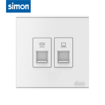 Simon E6 switch socket Computer phone panel Network phone socket Network cable telephone line socket