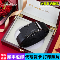 Special Cabinet Small Ck Leather Strap Man Genuine Leather Automatic Buckle Belt Bull Leather Young Man Luxury Brands 100 Hitch Pants With Tide