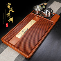 Bakelite tea tray household high-end set of Kung Fu tea set tea table kettle automatic one-piece personality copper inlaid