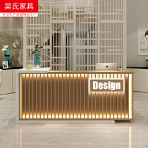 Simple and modern cashier shop Small clothing store counter Beauty salon bar Company front desk reception Taichung style