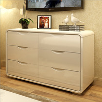 Bucket Closet Bedroom White Piano Baking Lacquered TV Cabinet Modern Minima Fashion Bed Tailcabinet Chest of drawers Cupboard lockers