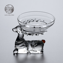 Ai Luo Lin high temperature resistant glass tea leak creative modeling tea filter household Public cup tea filter filter