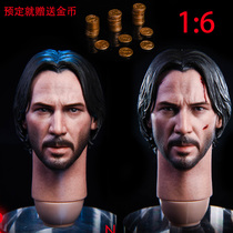 NRtoys 1 6 soldiers doll head carving Kill god 2 0 head carving Keanu Reeves send special gold coin spot