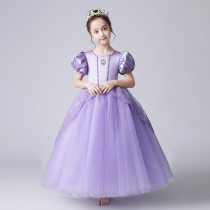  Princess Sophia dress Childrens dress Aisha Frozen Aisha dress Childrens performance suit Tutu