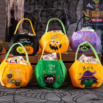 Halloween pumpkin candy basket atmosphere scene layout background props for sugar bag gift kindergarten decoration learning
