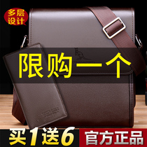 Bin Lee Kangaroo Genuine Leather Satchel mens bag Single shoulder bag Inclined Satchel Bag Business Backpack Casual Hanging Bag Mens Leather Bag