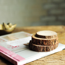(CHIC ROSE) solid wood annual ring round diy manual solid wood piece pendulum material props model
