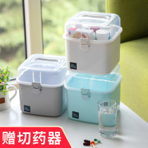 Household medicine box Small student dormitory medicine storage box Medicine box Portable family medical medical medicine box