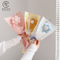 Little Safflower Felt Flower Bouquet Valentines Day Packaging Gifts Flower Accessories Floral Accessories Florist Gift Box Floral Materials