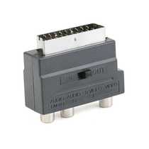 AV audio and video SCART broom head to video converter European 21p pin to RCA color difference Line S terminal plug